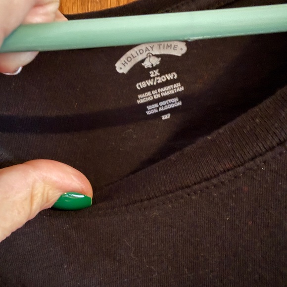 Holiday Time Black Festive Jingle Bells Tee - Picture 2 of 3